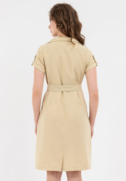 Krizia Double Breasted Trench Dress With Belt