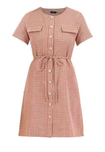 Krizia Button Down Tie Waist TwKrizia Button Down Tie Waist Tweed Dressed Dress
