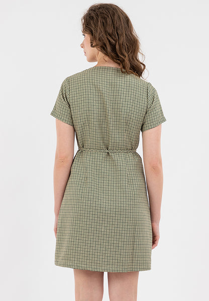 Krizia Button Down Tie Waist TwKrizia Button Down Tie Waist Tweed Dressed Dress