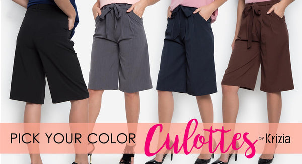 Krizia Poly Cotton Culottes Square Pants