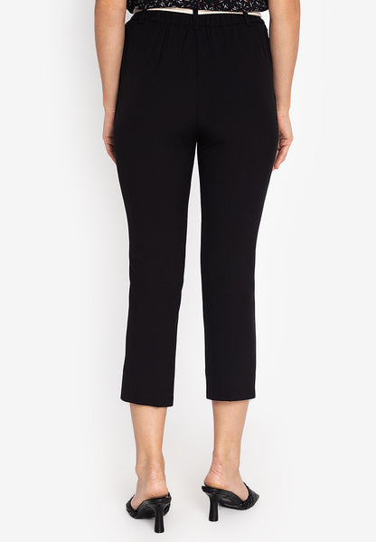 Ring Belt Straight Pants