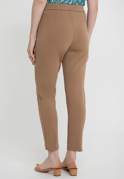 Krizia Cotton Blend Straight Cut Ultra Stretch Pants with Pocket Flaps