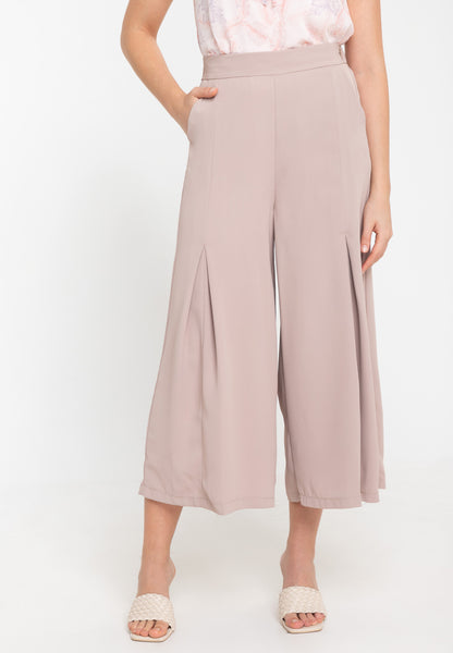 Krizia High Waist Wide Leg Cotton Blend Pants Culottes - Premium Quality Lounge Korean Style PA-3521