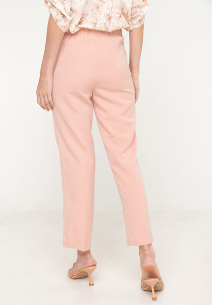 Krizia Hight Waist Cotton Blend Side Pockets Straight Cut Pants