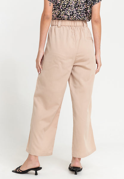 Krizia High Waist Wide Leg Cotton Blend Pants