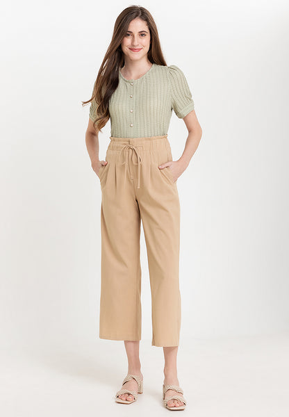 Krizia Graterized Drawstring Waist Pants