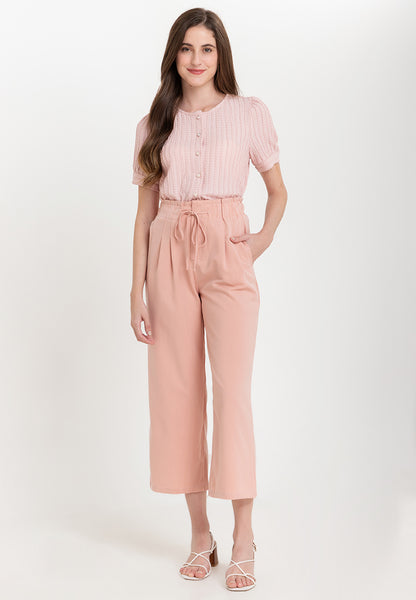 Krizia Graterized Drawstring Waist Pants
