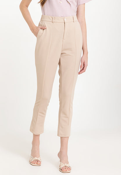 Krizia Cotton Knit Stretch Straight Cut Pants