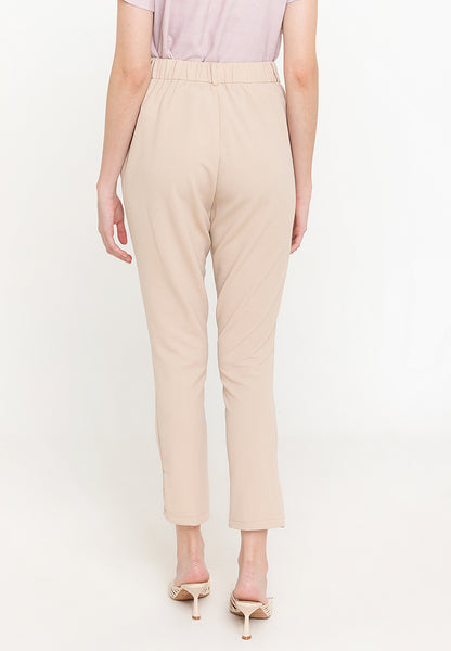 Krizia Cotton Knit Stretch Straight Cut Pants