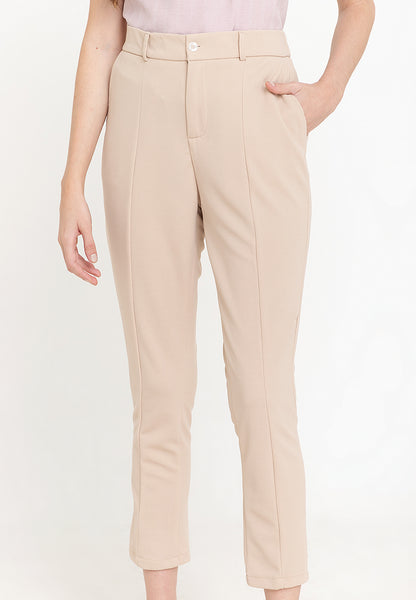 Krizia Cotton Knit Stretch Straight Cut Pants