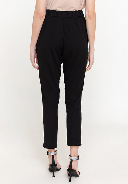 Krizia Cotton Knit Stretch Straight Cut Pants