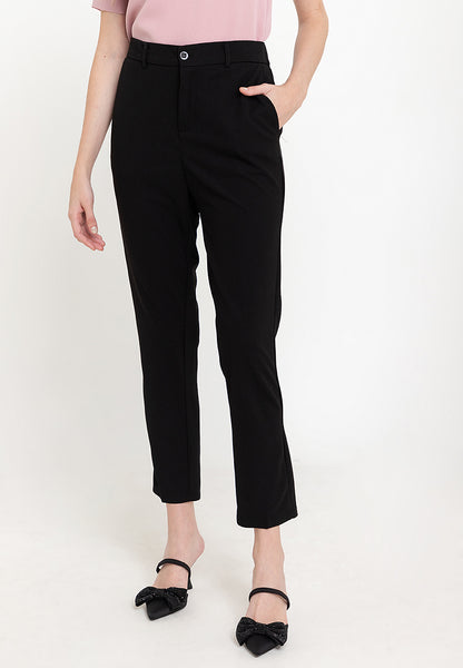 Krizia Cotton Knit Stretch Straight Cut Pants