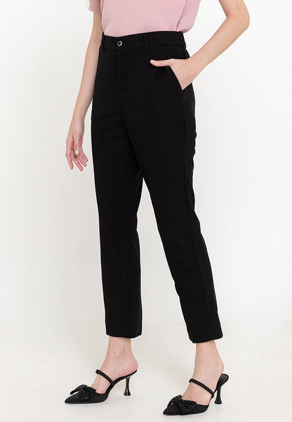 Krizia Cotton Knit Stretch Straight Cut Pants