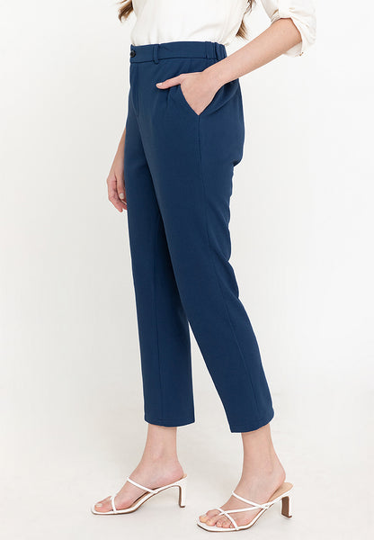 Krizia Cotton Knit Stretch Straight Cut Pants