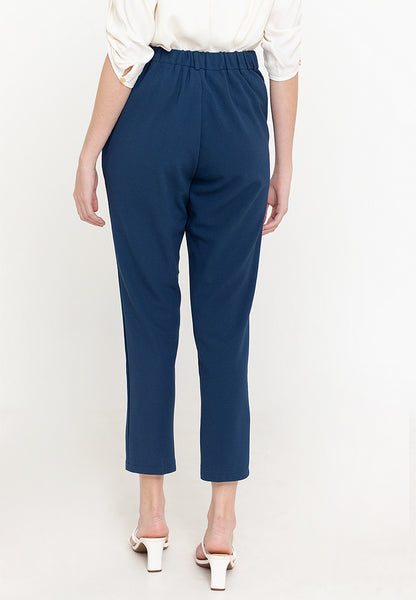 Krizia Cotton Knit Stretch Straight Cut Pants
