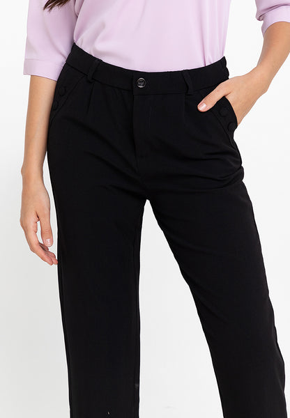 Krizia Cotton Blend Hight Waist Side Pocket Pants