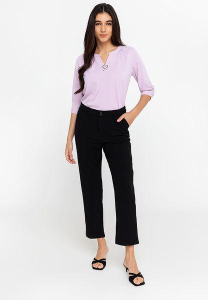 Krizia Cotton Blend Hight Waist Side Pocket Pants