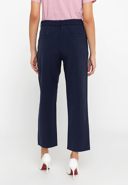 Krizia Cotton Blend Hight Waist Side Pocket Pants