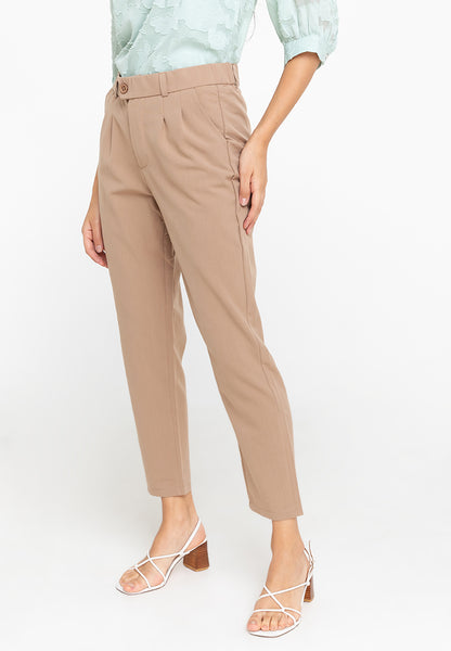 Krizia Cotton Blend Hight Waist Side Pocket Pants