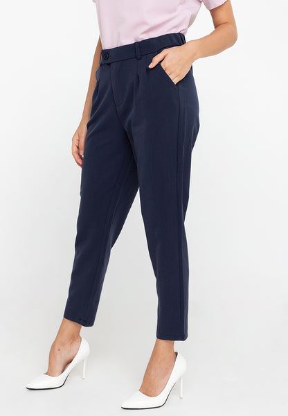 Krizia Cotton Blend Hight Waist Side Pocket Pants