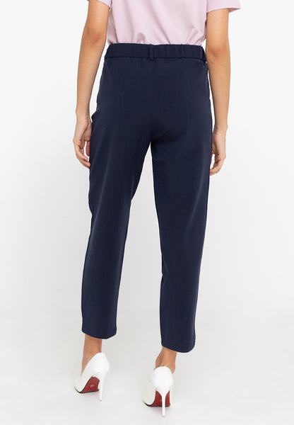 Krizia Cotton Blend Hight Waist Side Pocket Pants