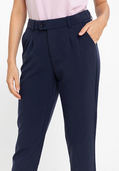 Krizia Cotton Blend Hight Waist Side Pocket Pants