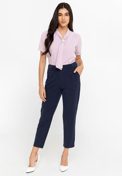 Krizia Cotton Blend Hight Waist Side Pocket Pants