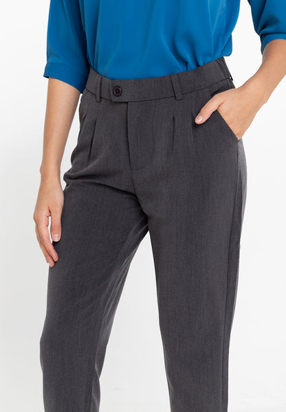 Krizia Cotton Blend Hight Waist Side Pocket Pants