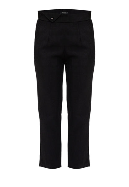 Straight Leg Cut Pants with Two Functional Side Pockets