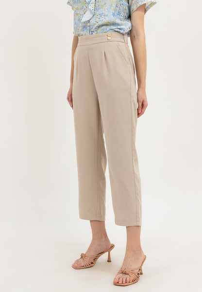 Krizia High Waisted Pants Trousers Casual Plain Office Work Business Pant with Pockets