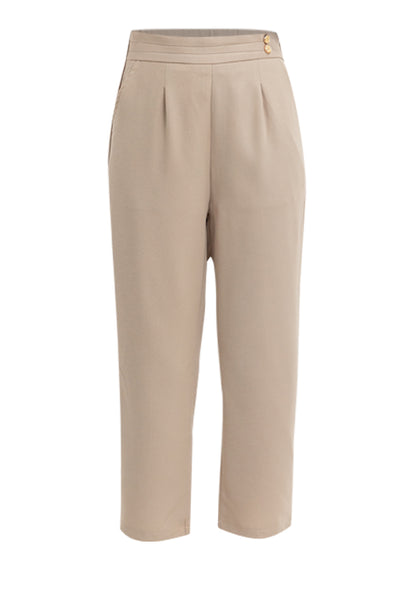 Krizia High Waisted Pants Trousers Casual Plain Office Work Business Pant with Pockets