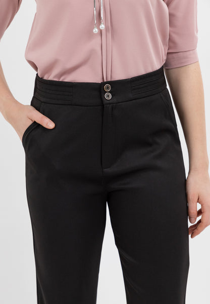 Krizia Hight-Waisted Straight Leg Cut Pants