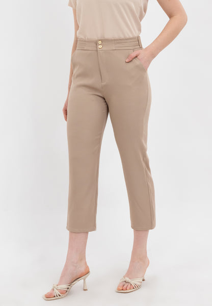 Krizia Hight-Waisted Straight Leg Cut Pants