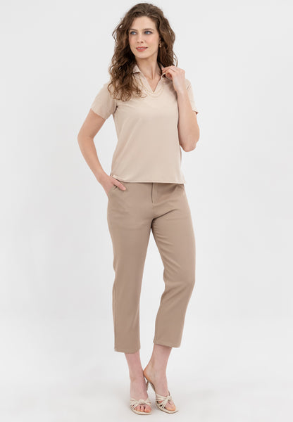 Krizia Hight-Waisted Straight Leg Cut Pants