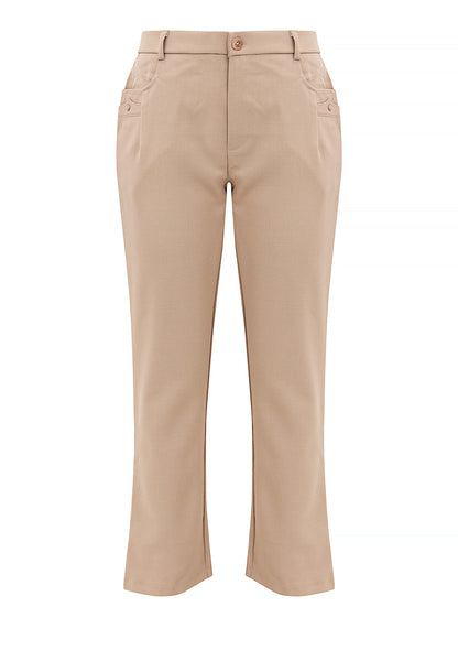 Krizia Cotton Blend Straight Cut Ultra Stretch Pants