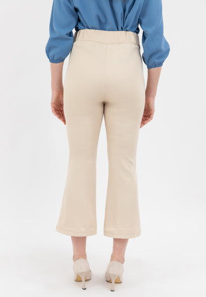 Krizia Overlapping Waistband with Button Details High Waist Pants