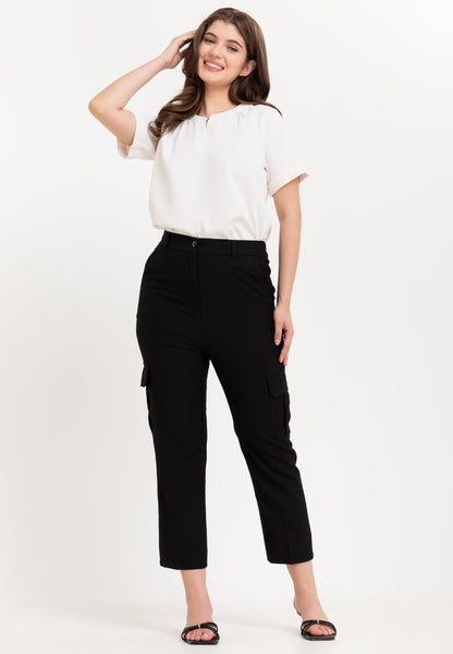 Krizia Patch Pocket Cargo Trousers Pants