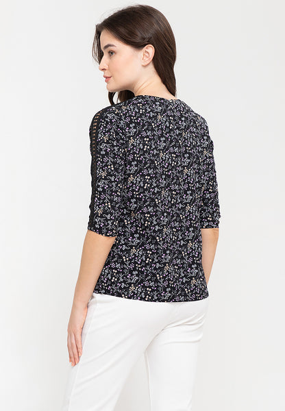 Krizia 3/4 Sleeve Blouse with Sleeve Detail