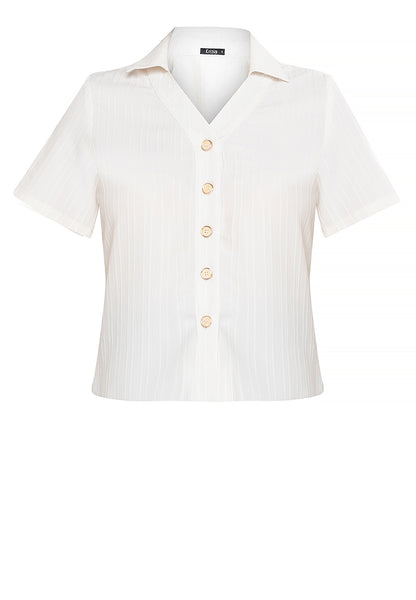 Krizia Button Down Collared Blouse Top