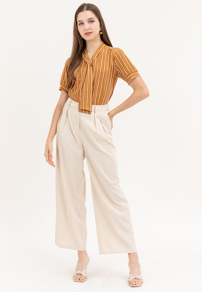 Krizia Slip In Frill Stripe Blouse Top