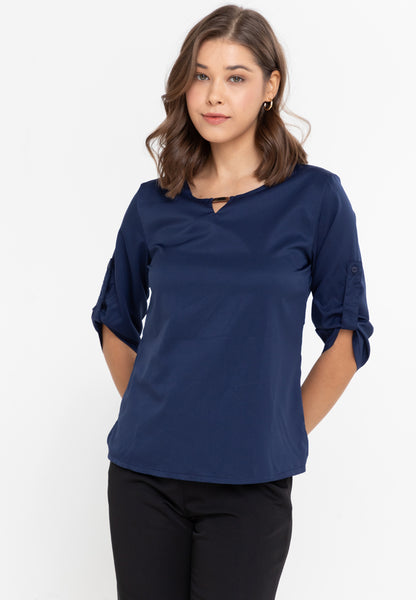 Krizia 3/4 Blouse With V-Details