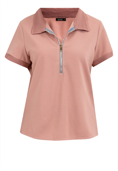 Krizia Zip Up Polo Shirt Blouse Top