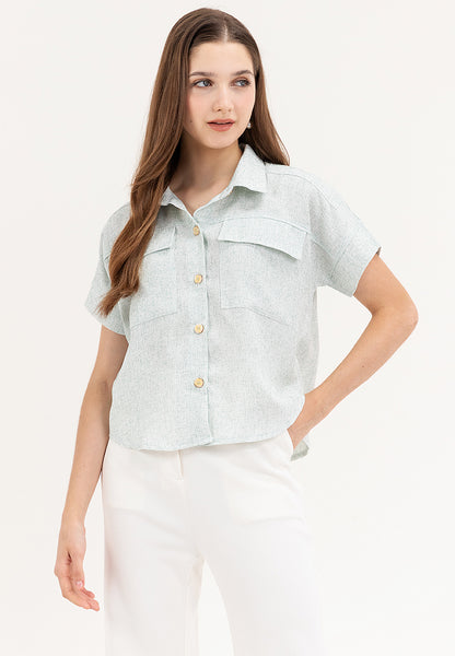 Krizia Pocket Detail Button Down Shirt Blouse