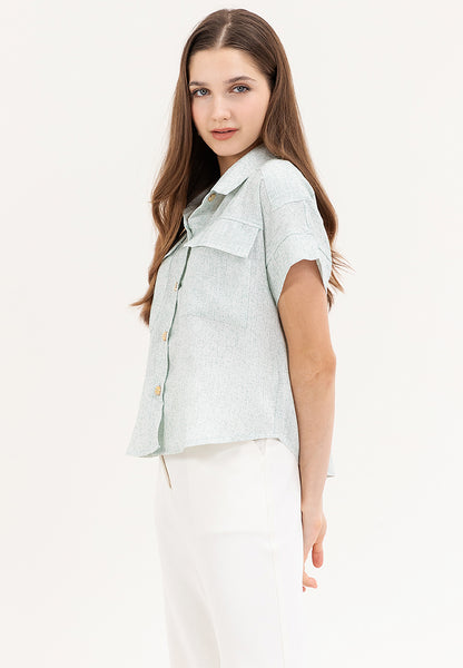 Krizia Pocket Detail Button Down Shirt Blouse