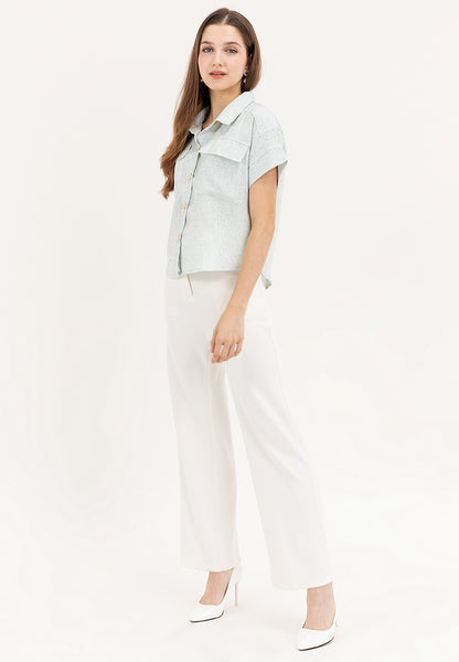 Krizia Pocket Detail Button Down Shirt Blouse