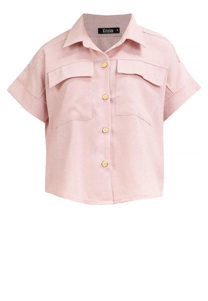 Krizia Pocket Detail Button Down Shirt Blouse