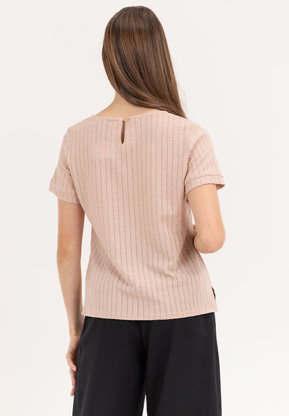 Krizia Cotton Knit Blouse Top With Gold Buttons