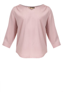 Krizia 3/4 Long Sleeve Blouse With Neck Detail