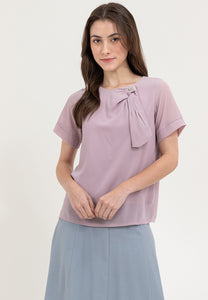 Krizia Round Neck Bow Detail Blouse Top