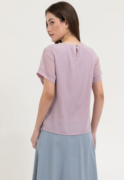 Krizia Round Neck Bow Detail Blouse Top